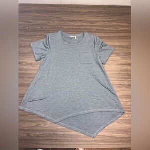 LOGO Lounge Lori Goldstein Asymmetric Hem Top Pocket Medium